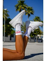 Dámské ponožky s nápisem Brooklyn bílé