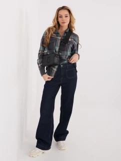 Košile D71720Z11085B šedá modrá