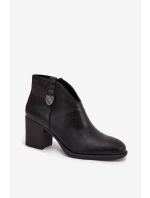 Boty na podpatku model 218062 Step in style Boty na podpatku model 218062 Step in style