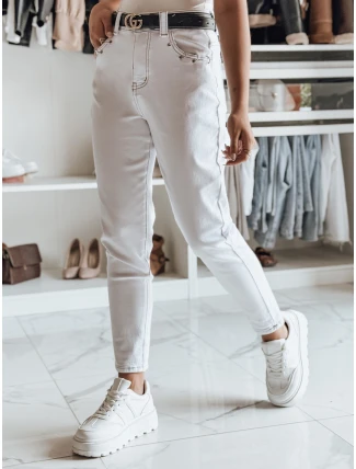 Dámské džínové kalhoty LIKEMELOO mom fit white FashionStreet UY2432