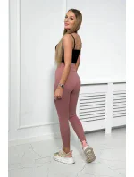 Pruhované legíny tmavě růžové