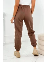 Bavlněné kalhoty Amour mocca Bavlněné kalhoty Amour mocca