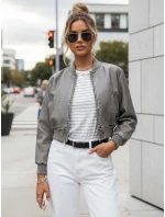 Dámská kožená bunda SANTOL šedá FashionStreet TY4340
