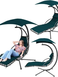 HOUPACÍ KŘESLO S DEŠTNÍKEM LISBON TYRKYSOVÁ