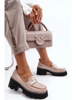 Dámské kožené mokasíny D&A MR870-32 béžové Dámské kožené mokasíny D&A MR870-32 béžové