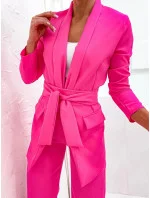 Dámský komplet ve fuchsijové barvě - volné sako a široké kalhoty (8167) Dámský komplet ve fuchsijové barvě - volné sako a široké kalhoty (8167)