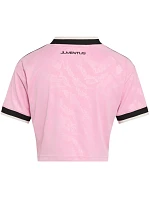 Dámské tričko adidas Juventus 26/27 Away Cropped Jersey, růžovo-černé, KB8842 Dámské tričko adidas Juventus 26/27 Away Cropped Jersey, růžovo-černé, KB8842