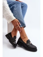 Zazoo 20165 Dámské kožené mokasíny černé