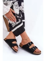 Semišové Dámské Sandały S Přezkami Big Star RR274A390 Černé