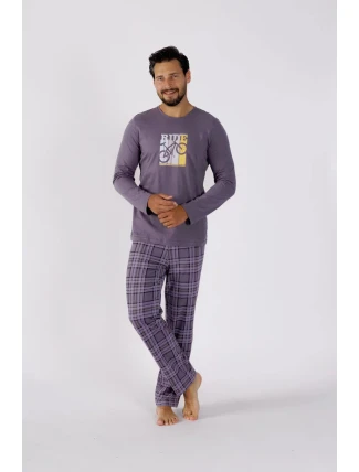 Pánské pyžamo ROY 1471 šedé - M-Max Pánské pyžamo ROY 1471 šedé - M-Max