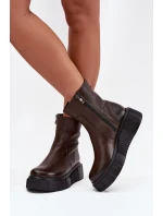 Boty na široké podrážce model 216959 Step in style Boty na široké podrážce model 216959 Step in style