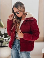 Dámská manšestrová bunda TRENDYGLAM vínová FashionStreet TY4942