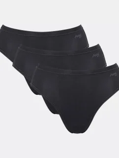 Dámské kalhotky GO Daily Cotton Tai 3P - BLACK - černé 0004 - SLOGGI