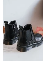 Dětské Kůže zateplené boty černé Porky