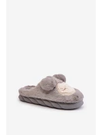 Teplé Kožené Pantofle Dámské Šedé Jozelinetta