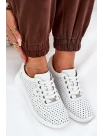 Dámské Kožené Sportovní Boty Vinceza 79532 Bílé