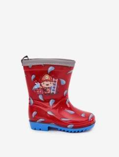 Dětské holínky hasič červené Breezly