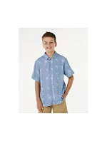 Chlapecká košile RIP CURL Eternal Shred Ss Shirt-Boy, modrá Chlapecká košile RIP CURL Eternal Shred Ss Shirt-Boy, modrá