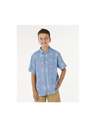 Chlapecká košile RIP CURL Eternal Shred Ss Shirt-Boy, modrá Chlapecká košile RIP CURL Eternal Shred Ss Shirt-Boy, modrá