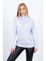 Poloviční svetr s rolákem modrý Poloviční svetr s rolákem modrý