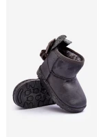 Dívčí Oceněné Sněhové Boty S Kokardami Šedá Meriva Dívčí Oceněné Sněhové Boty S Kokardami Šedá Meriva