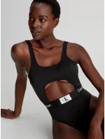 Dámské jednodílné plavky KW0KW02357 BEH černé - Calvin Klein
