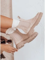 Dámské semišové béžové kozačky MADDEN FashionStreet ZY0415