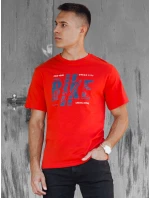 Pánské oranžové tričko s potiskem FashionStreet RX5448