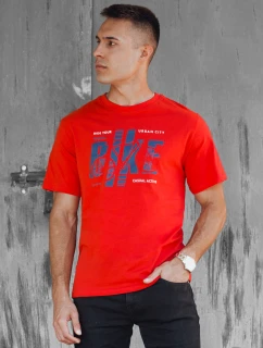 Pánské oranžové tričko s potiskem FashionStreet RX5448