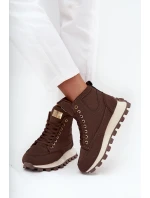 Zateplené dámské trapery na platformě hnědé Marivira Zateplené dámské trapery na platformě hnědé Marivira