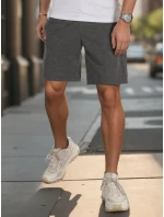 Pánské tmavě šedé teplákové kraťasy FashionStreet SX2484