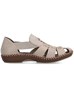 Béžové kožené dámské sandály Rieker M1679-60