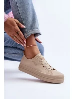 Dámské béžové látkové tenisky Staneva Dámské béžové látkové tenisky Staneva