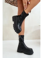 Boty Na Masivní Platformě Černé Florinara