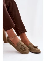 Dámské mokasíny ploché s třásněmi Zelené Marilisse