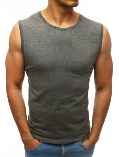 Pánské tílko bez potisku antracitové FashionStreet RX3511