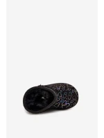 Dětské sněhule Černé srdíčka Calivine