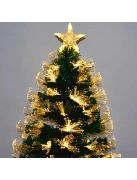 DEKORATIVNÍ VÁNOČNÍ STROMEK Z OPTICKÝCH VLÁKEN TEPLÁ BÍLÁ 120CM