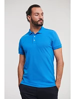 Russell Athletic 566M Pánské elastické piqué polo 10.566M azure blue Russell Athletic 566M Pánské elastické piqué polo 10.566M azure blue