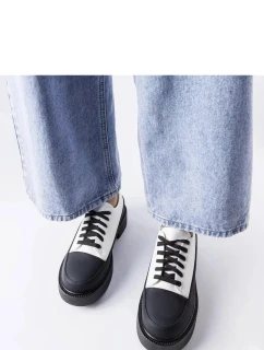 Polobotky U9B-XX4664-1 bílo-černé - Solea