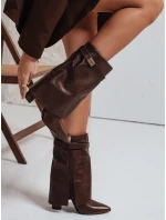 Dámské kozačky na jehlovém podpatku s širokým svrškem hnědé FashionStreet ZY1117 Dámské kozačky na jehlovém podpatku s širokým svrškem hnědé FashionStreet ZY1117