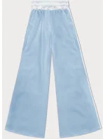 Světle modré volné dámské kalhoty s lampasy (764ART) Světle modré volné dámské kalhoty s lampasy (764ART)
