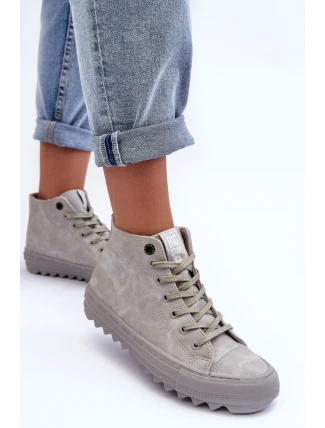 Dámské Tenisky Big Star Vysoké Zateplené Šedé GG274070