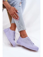 Dámské textilní tenisky Big Star – fialové