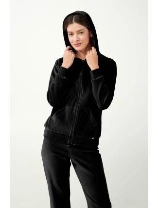 Vamp - Sametová tepláková souprava na zip s kapucí 21140 - Vamp Vamp - Sametová tepláková souprava na zip s kapucí 21140 - Vamp