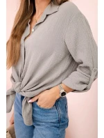 Bavlněná mušelínová košile oversize Fango