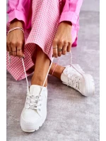 Módní lakované tenisky Big Star KK274045 Bílá