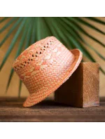 Unisex plážový klobouk cz21146-1 Béžovo-oranžová - Art Of Polo Unisex plážový klobouk cz21146-1 Béžovo-oranžová - Art Of Polo