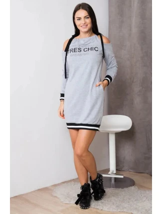 Dámské šaty 62182 Šedá - Kesi Dámské šaty 62182 Šedá - Kesi