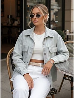 Dámská přechodná bunda v jedné velikosti ve světle šedé barvě STRASHINE FashionStreet TY4845